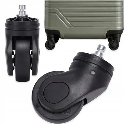 Produktbild von Koffer Ersatzrad 360° Ersatzrolle Gepäck Rad 47 mm Steckrad Reparatur Schwarz