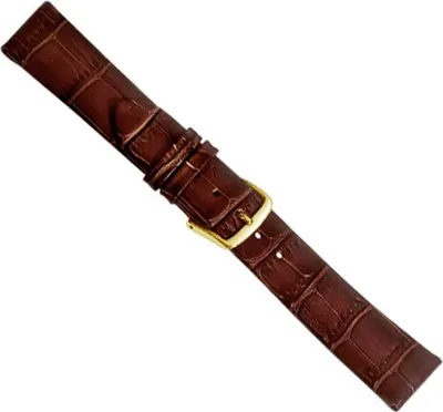 Produktbild von Clip Uhrenarmband Kalbsleder Dunkelbraun Louisiana 20458G, Stegbreite:10mm