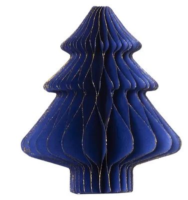 Image de Décoration de Noël en bois et papier - 16 cm