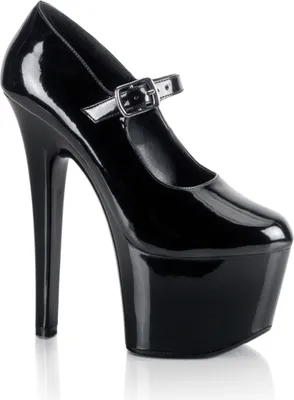Produktbild von Pleaser USA - y Lack Plateau Pumps SKY-387 schwarz lack Gr. 38,5