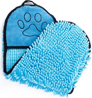 Produktbild von INF Chenille Haustierhandtuch Blau