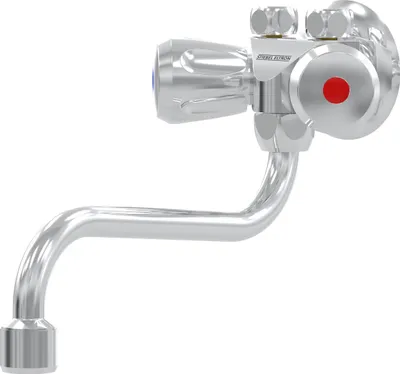 Produktbild von STIEBEL ELTRON Zweigriff-Wandarmatur MAW, drucklos, für Mini-Durchlauferhitzer, Übertisch-Montage, 205620