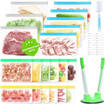 Zdjęcie produktu dla 20 sztuk wielokrotnego użytku zamrażarki 4 rozmiary