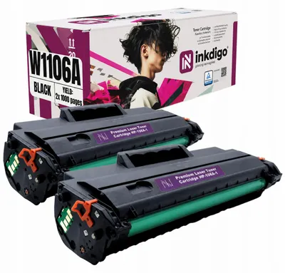 Produktbild von Inkdigo Toner W1106A für HP Laser 107a, 107r, 107w, MFP135a – Schwarz, 1000 Seiten,, KI-generiertes Bild