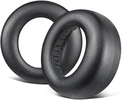 Productafbeelding van Vervangende Lamsleren Oorkussens voor Draadloze Headset - Zwart