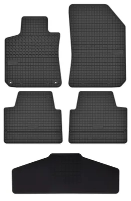 Produktbild von Gummi-Fußmatten + Tunnel für Peugeot 308 II 2013-2021 (Schrägheck/Kombi) – 5-tlg, Schwarz, passgenau – Wielganizator SolidTread