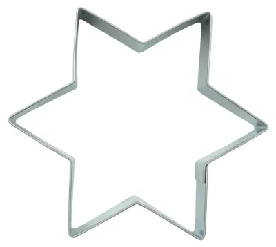 Zdjęcie produktu dla Foremka do ciastek gwiazda - Stal nierdzewna - 9 x 8 cm - Do pierniczków i ciastek świątecznych
