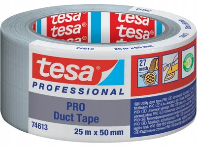 Zdjęcie produktu dla Tesa Páska opravná textilní 25 m x 50 mm šedá Duct Tape
