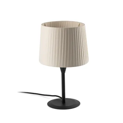 Produktbild von SAMBA Tischlampe schwarz/Polyesterseide beige 64311-38