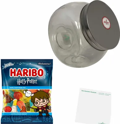 Produktbild von usy Bonboniere (450ml Glas)L+ Haribo Harry (160g Beutel) + usy Block