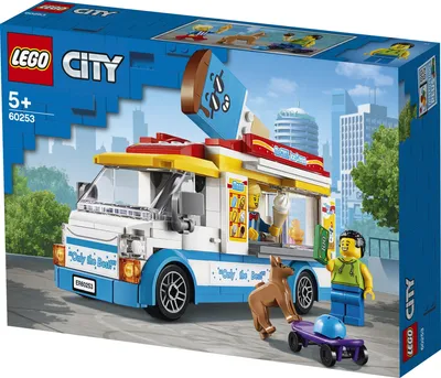 Produktbild von LEGO 60253 City Great Vehicles Eiswagen mit Skater- und Hundefigur