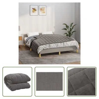 Zdjęcie produktu dla The Living Store Koc obciążeniowy szary 150x200 cm 7 kg tkanina