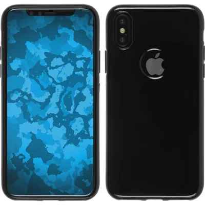 Produktbild von PhoneNatic Case kompatibel mit Apple iPhone Xs Max - schwarz Silikon Hülle transparent Cover