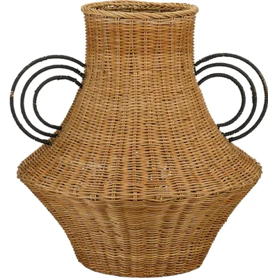 Produktbild von Mica Decorations Fabiola Dekovase - H43 x Ø30 cm - Rattan - Braun