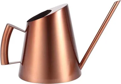 Produktbild von Stahlwassergießer für Haushalt und Garten - lange Auslaufschlauch - moderner Stil - Bronze - 1,5 Liter