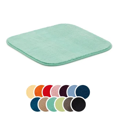 Produktbild von liebling Badteppich, 100% Polyester, mit Anti-Rutsch Beschichtung, saugstark, Serie Santos, 50 x 45 cm, 1500 g/m², bei 30 Grad waschbar, mint