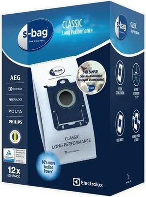 Produktbild von Electrolux E201SMCC, Staubbeutel, Zylinder-Vakuum, Weiß, AEG/Electrolux/Tornado/Volta/Philips, Box, 12 Stück(e)