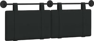 Image de Tête de lit suspendue VidaXL, tissu noir