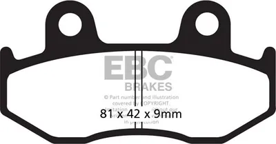 Imagen del producto de Pastillas de freno EBC, modelo SFAC323, para scooter, tipo carbono