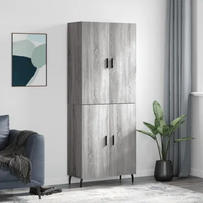 Produktbild von vidaXL Highboard Grau Sonoma 69,5x34x180 cm Holzwerkstoff