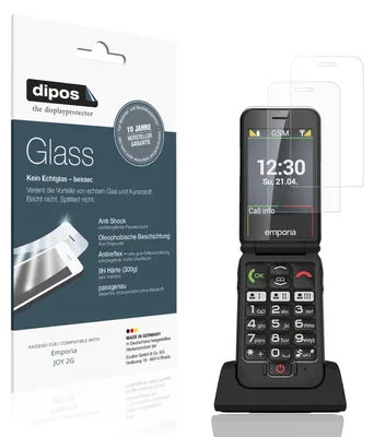 Produktbild von 2x Schutzfolie für Emporia JOY 2G matt - Anti-Shock 9H Folie dipos Glass Kunststoffglas