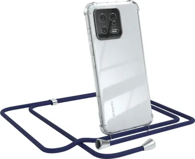 Produktbild von EAZY CASE Handykette kompatibel mit Xiaomi 13, Handyhülle mit Umhängeband, Handykordel, Schutzhülle Clear, Band in Blau