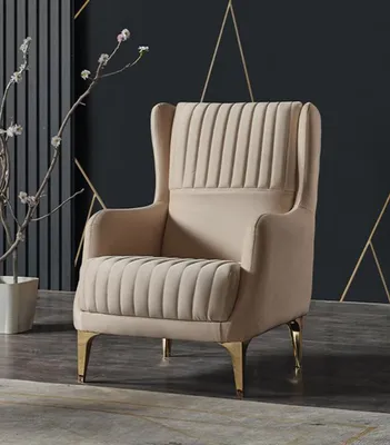 Produktbild von Sessel BeigeDesign Couch Sofa Relax Hochwertig Textil Polster Sitzer Luxus