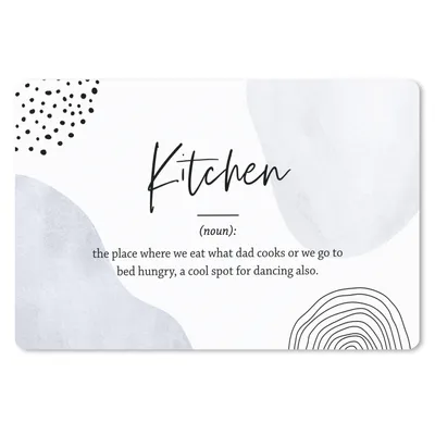 Produktbild von MuchoWow® Schreibtischunterlage Sprichwörter - Küche - Papa - Zitate - Definition Küche 60x40 cm - XXL Mauspad - Großes Mauspad