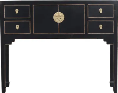 Produktbild von Fine Asianliving Chinesische Konsolentisch Orientalische Möbel Beistelltisch Wandtisch Dekotisch Konsole Telefontisch Tischchen Sofatisch aus Holz Kaffeetisch Couchtisch Sidetable