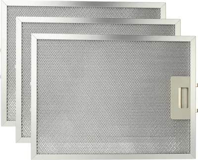 Produktbild von vhbw 3x Filter Metallfettfilter kompatibel mit Alno AEF3750X 94264093700, AEF3800A 94264094600 Dunstabzugshaube - 32,7 x 24,1 x 1,06 cm, Metall