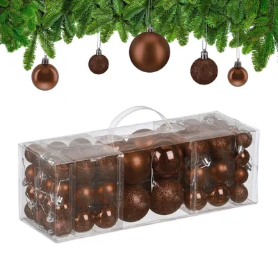Produktbild von Christbaumkugeln-Set, 76-teilig - Matt, Glänzend, Glitzer