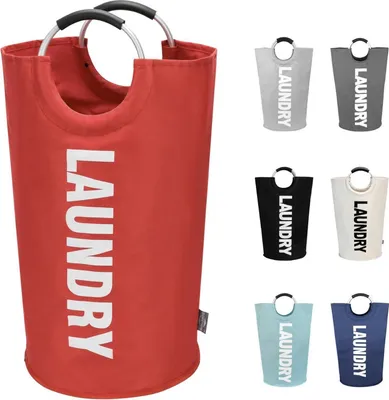 Image de DOKEHOM 125L Grand panier à linge pliable rouge
