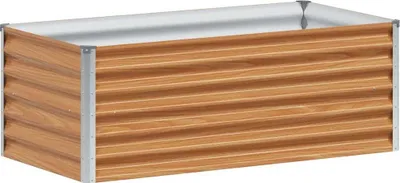 Produktbild von vidaXL Hochbeet Hellbraun 98 x 50 x 36 cm Verzinkter Stahl