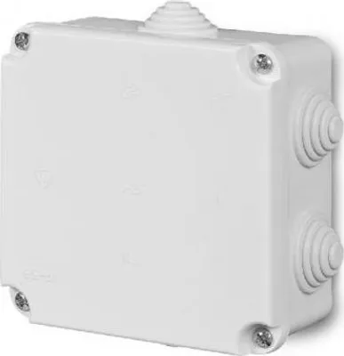 Image de Boîte à encastrer IP55 118×118×60mm BLANC 0222-00 Solide et spacieuse 6 sorties