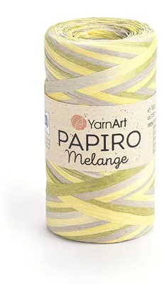 Produktbild von YarnArt Papiro Melange 2312 Papier-Raffia Garn 100g/130m für Taschen & Hüte