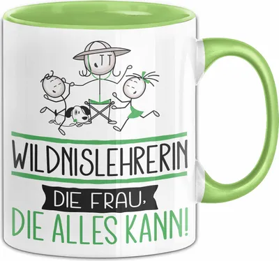 Produktbild von Wildnislehrerin Geschenk Tasse Becher Die Frau Die Allen Kann Geschenkidee für eine Wildnislehrerin Lustig (Grün)