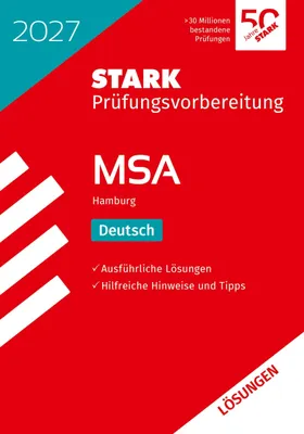 Produktbild von STARK Lösungen zu Deutsch - MSA 2027 Hamburg - Prüfungsvorbereitung