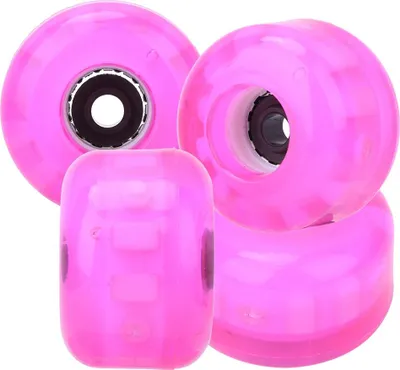 Obrázek produktu pro 4PCS MS2409PolyuretanPink 54x36mm Skateboard Double Rocker Flashing Wheel Downspeed Sliding Wheels
