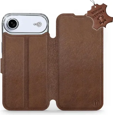 Produktbild von Echtleder Handyhülle für iPhone Air, Mobiwear Leather, Braun