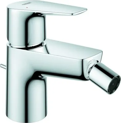 Produktbild von Grohe BauEdge Einhand-Bidetbatterie, Ausladung 117mm, Zugstangen-Ablaufgarnitur, 23331001