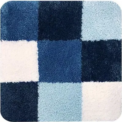 Image de Tapis de bidet Dutch House bleu - tapis de salle de bain 0x60 cm antidérapant