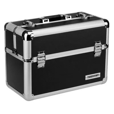 Produktbild von anndora Werkzeugkoffer 24L Präsentationskoffer Etagenkoffer Schwarz + Schlüssel - Schwarz
