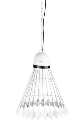 Image de Suspension Gilde "Federball", métal blanc, référence 68067