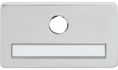 Immagine prodotto di Targa portanome predisposta per spioncino, con foro da 14 mm, anodizzata argento