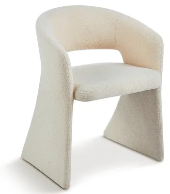 Image de MENZZO Lot de 6 chaises design Tootsie Tissu bouclette Crème