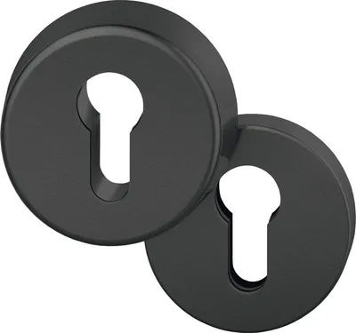 Produktbild von FSB Sicherheits-Zylinderrosette rund, Aluminium schwarz matt