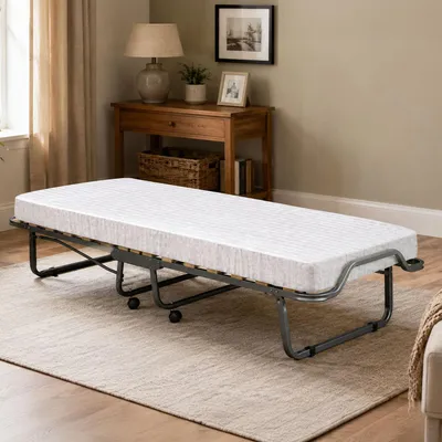 Image de Aquadolce - Lit Pliable, Blanc, Matelas Inclus Fabriqué en Italie