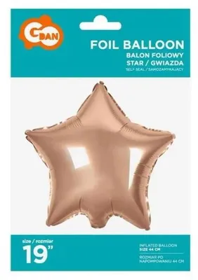 Immagine prodotto di Palloncino in foil Stella rosa e oro 48 cm - Godan