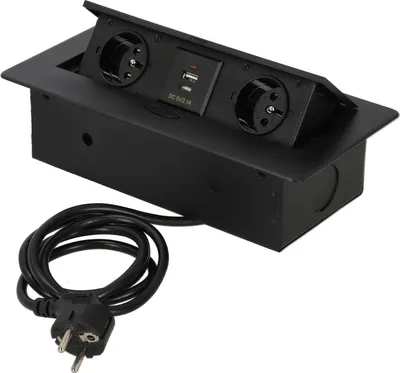 Obrázok produktu pre KOTARBAU® KOMBIBOX zásuvka pod omietku 2 zásuvky 230V + USB A+C