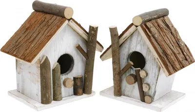 Produktbild von Deko Nistkasten Vogelhaus Holz Shabby Chic 2er Set, 2 Stück